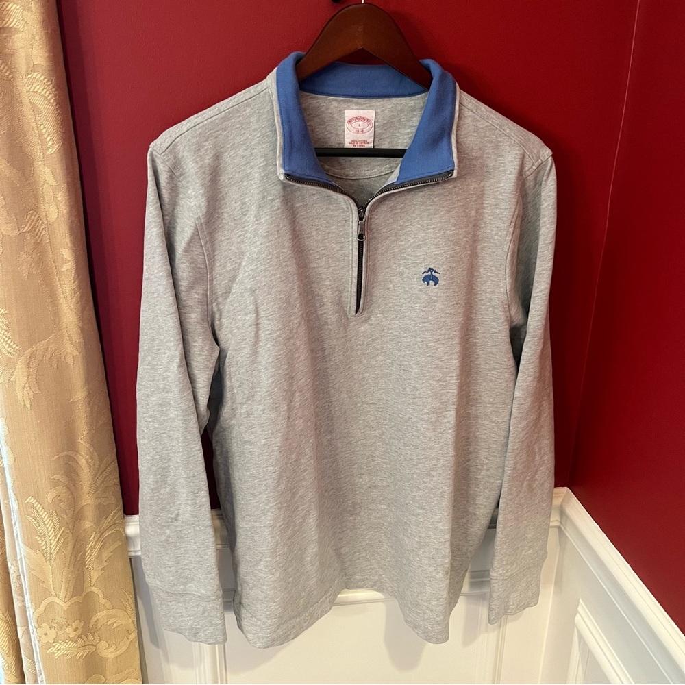 Brooks Brothers Half Zip Sweatshirt Gray Men’s Size L